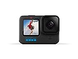 GoPro HERO10 Schwarze wasserdichte Actionkamera mit Front-LCD und Touch-Rückseite, 5,3K60 Ultra HD-Video, 23 MP Fotos, 1080p Live-Streaming, Webcam, Stabilisierung